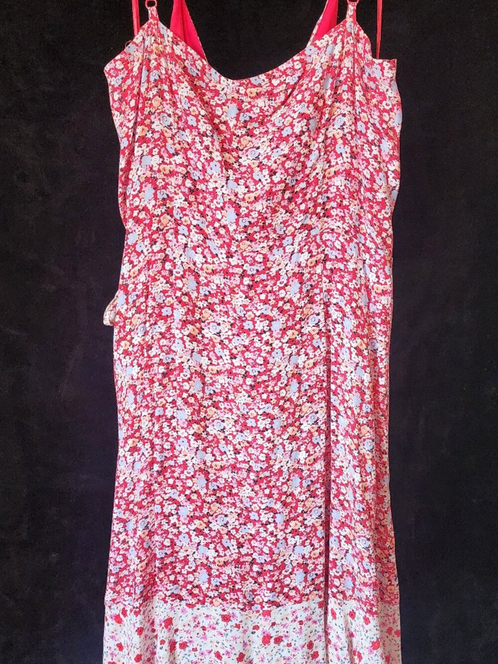 Skies Are Blue Floral Wrap Midi Dress NWT Boutique Dress
